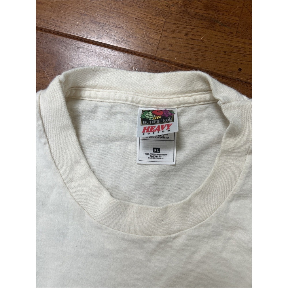 Vintage Fruit Of The Loom T Shirt Lake Geneva Wisconsin Men's Size XL White 1997 - Picture 3 of 12